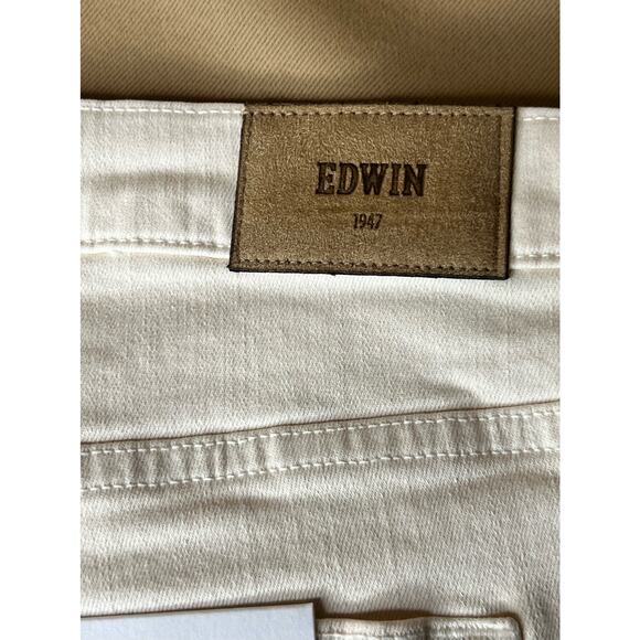 Edwin Elin Crop Vanilla Straight Leg Jeans 32 NWT - Picture 9 of 15